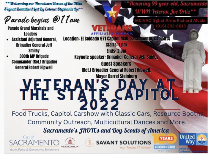 Veterans Day 2022 Parade + Festival CA State Capitol Sacramento