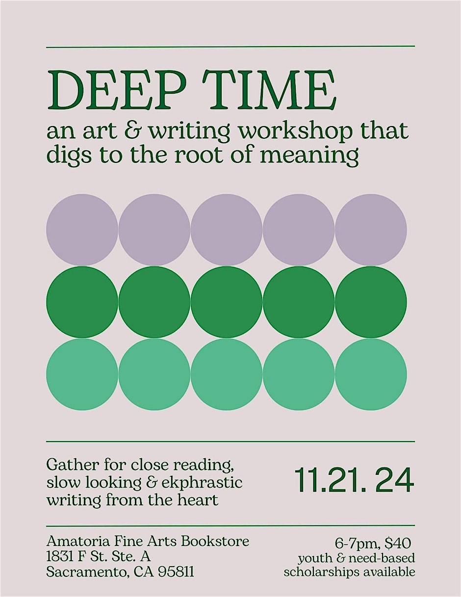 DEEP TIME: an art and writing workshop @ Amatoria